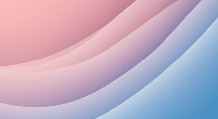Abstract Pastel Pink and Blue Wave Background Design Smooth Gradient Curves Modern Wallpaper