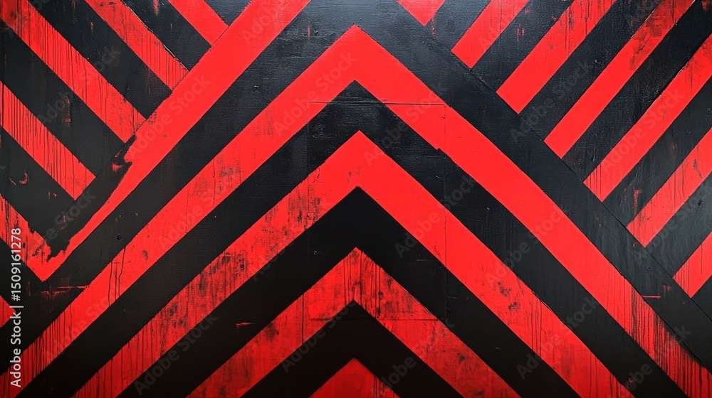 Poster zigzagging parallel lines create dynamic geometric patterns urban environment graphic design abstrac
