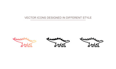 Stegosaurus icon design with white background stock illustration © Graphicsmine