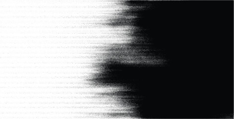 Vector halftone gradient with vertical lines shifting from white to black. Dynamic grunge photocopy texture, edgy print art abstract background.