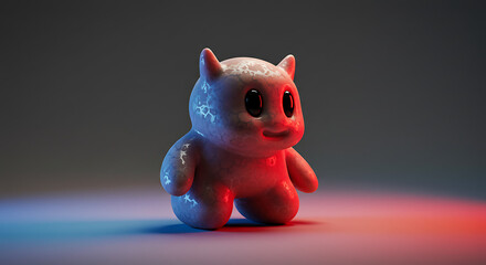 Adorable 3D Rendered Cartoon Monster Cute Small Fantasy Creature Design