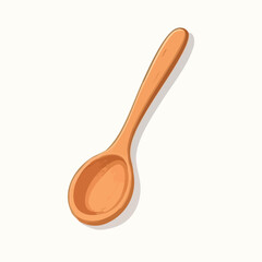 Wooden cooking spoon is placed on a light background, highlighting its craftsmanship and natural finish, ideal for culinary activities and home cooking