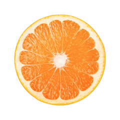 Fresh Orange Slice - Vibrant Citrus Fruit Cross-Section, Healthy & Juicy