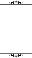 Elegant Black and White Ornate Frame Border Design Perfect for Invitations, Certificates, and More