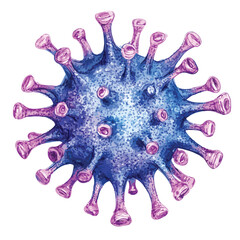 Detailed Nipah Virus Illustration for Medical Research and Education Purposes