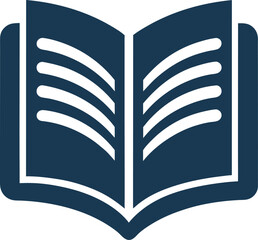 Book with spread pages icon for library, literature, or reading vector illustrations
