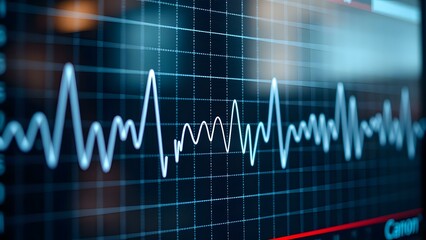 Visual representation of heartbeat data on a digital monitor highlights modern medical analysis techniques.
