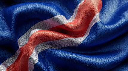 Cape Verde flag waving in celebration of independence day with rich colors and silk texture