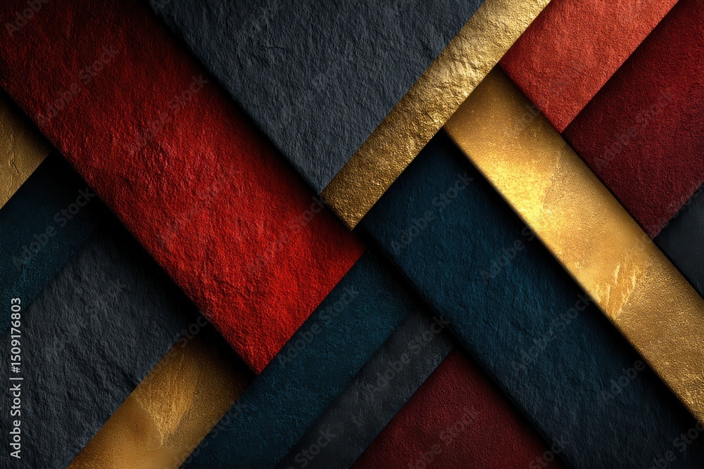 Poster abstract textured pattern featuring vibrant colors with a metallic effect