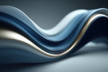 Obraz premium Abstract metallic wave design with a dynamic and futuristic appearance