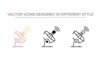 Satellite Dish icon design with white background stock illustration