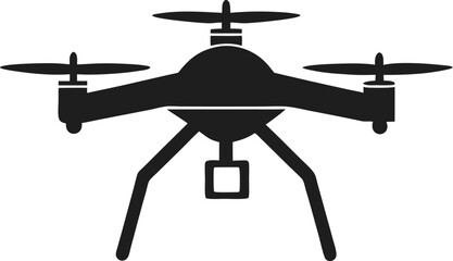 Flat drone vector design for air tech, GPS delivery, and smart control interfaces
