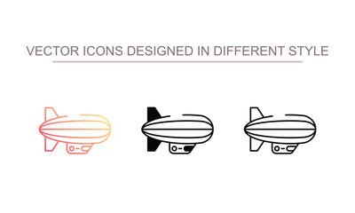 Zeppelin icon design with white background stock illustration © Graphicsmine