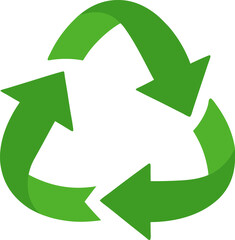Recycling symbol loop icon for eco-friendly, sustainability, and waste management visuals
