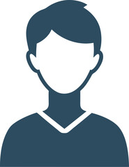 Clean avatar vector for identity, online account, or user card elements in web designs