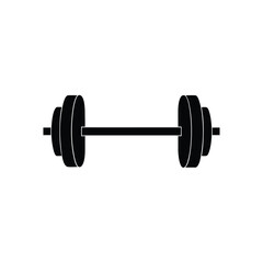 Barbells Weightlifting Tools Fitness Equipment Silhouette Vector Art Illustration
