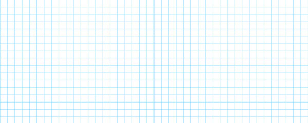 Seamless blue white grid pattern. Notebook, copybook, notepad paper sheet. Vector checkered design element. School, university, office sheets.