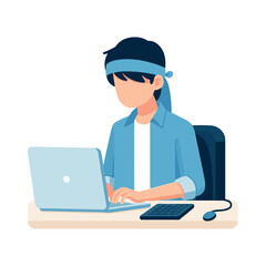 illustration design of a programmer