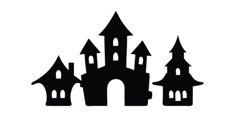 silhouette of a castle silhouettes