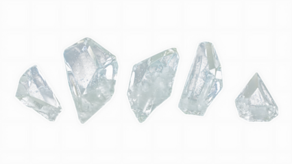 Glass mirror breaked shatter with debris super slow motion. Macro camera