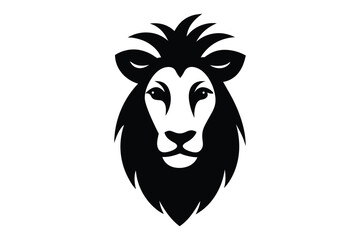 Vector design of cow head in silhouette form | black farm animal art with clean lines