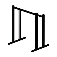 Parallettes Gymnastics Calisthenics Tools Silhouette Vector Art Illustration