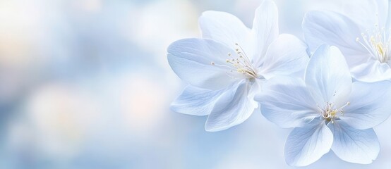 Fototapeta premium Nature's beauty is perhaps most evident in the delicate pastel flowers and vibrant spring blossoms that provide a picturesque floral backdrop during the spring season