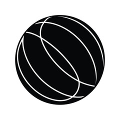 Slam Ball Functional Fitness Training Equipment Silhouette Vector Art Illustration