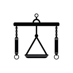 Trap Bar Weightlifting Equipment Tool Silhouette Vector Art Illustration