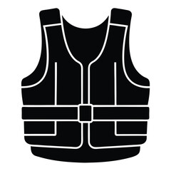 Weighted Vest Fitness Training Gear Silhouette Vector Art Illustration