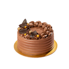 Beautiful chocolate cake on a Transparent PNG background 