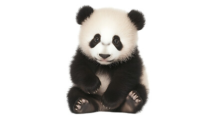 giant panda isolated on white