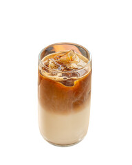 Class of iced coffee on a Transparent PNG background 