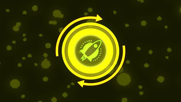 Business text with rocket sing. Business Growth Concept with Business Text and Increasing rocket sing.
