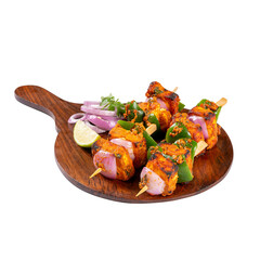 Paneer Tikka Kabab on a Transparent PNG background 