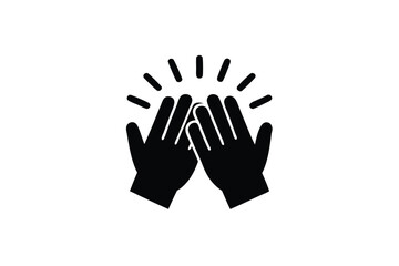 hands clapping for teacher vector icon
