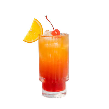 Sex on the beach cocktail on a Transparent PNG background 
