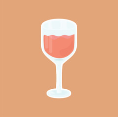 vector illustration of a glass of sweet drink in summer time in red color, for party or casual