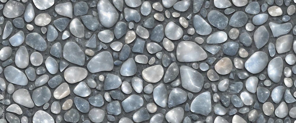 Poster smooth, rounded moonstones cluster together in a captivating array, showcasing their unique texture 