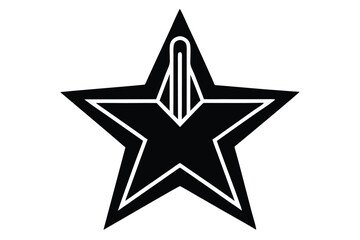 silver star isolated on white