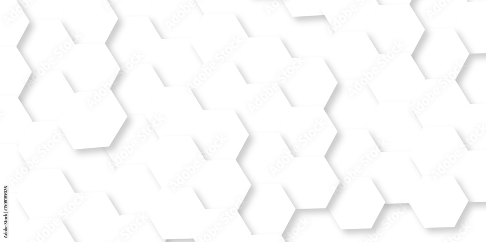 Poster hexagonal grid tile and mosaic structure mess cell. abstract hexagon seamless background. background