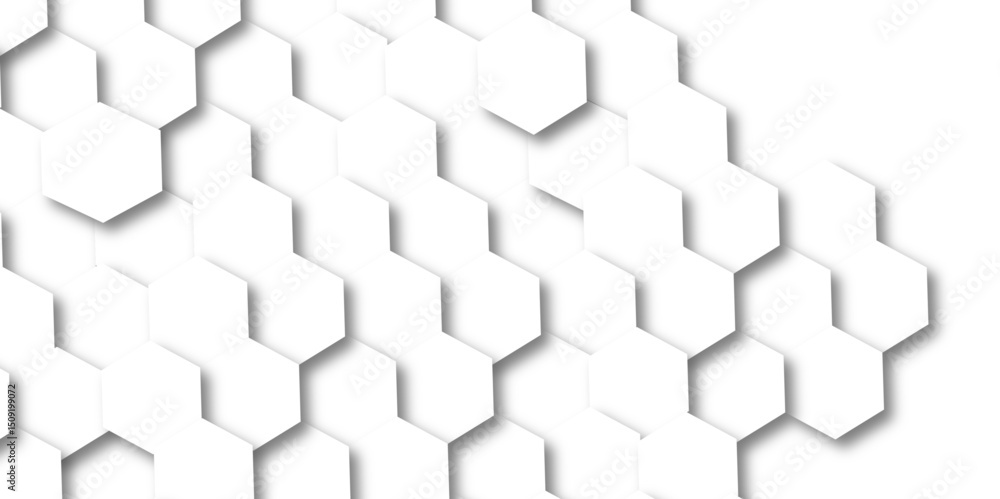 Poster hexagonal grid tile and mosaic structure mess cell. abstract hexagon seamless background. background