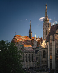 View of the iconic Matthias Church in Buda Castle, Budapest, Hungary