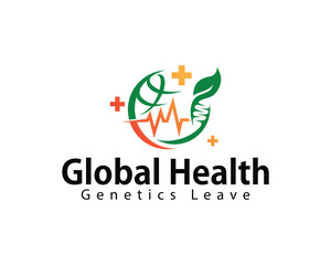 global health logo creative nature genetics nature leave