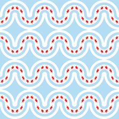 wave pattern of chicago flag. abstract background for decoration. vector illustration