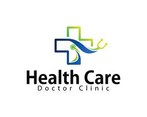 health care logo creative design concept plus doctor symbol medical