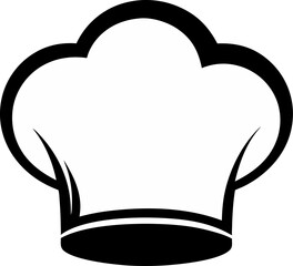 Classic chef's hat icon depicting culinary arts professionalism and food preparation symbolism