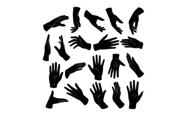 Hand vector design, vector illustration,  Hand design, silhouette style.

