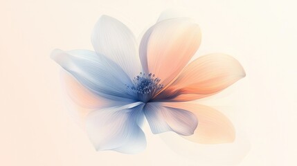 Delicate floral design with soft color gradients.