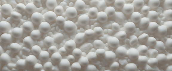 Close-Up Texture of White Polystyrene